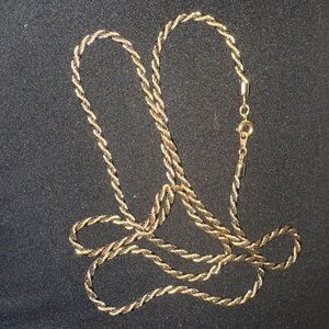 Vintage Gold And Black Chain Necklace